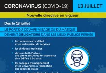 Quebec, 모든 실내 공공 장소에서 마스크 착용 의무화
