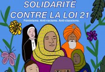지난 월요일, Quebec의 Bill 21을 대한 반대시위가 열려