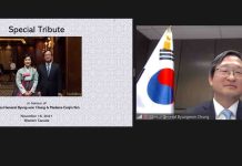 정병원 총영사와 작별 인사