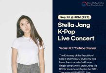 K-Pop 가수 스텔라장의 캐나다인들을 위한 특별 콘서트 개최
